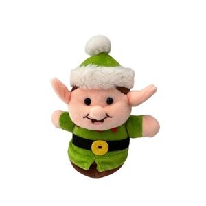 Walmart Christmas Elf Plush Stuffed Toy Green Holiday Ornament 8 inch Kawaii